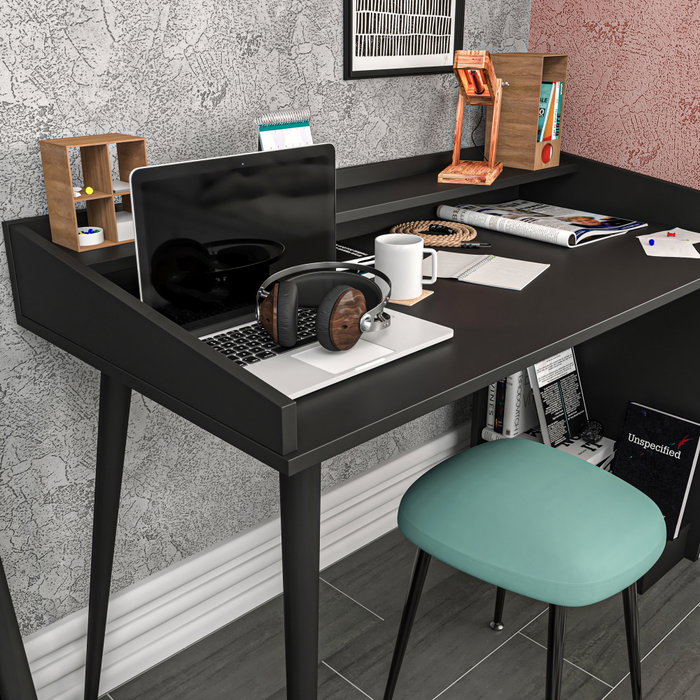 Hanah Home Vanessa - Mesa de estudio negra